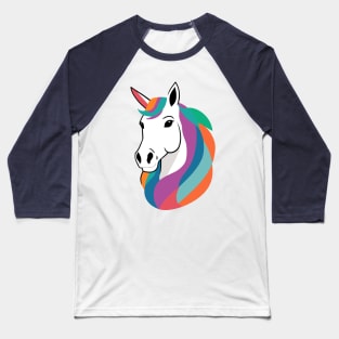 Portrait of Unicorn Baseball T-Shirt